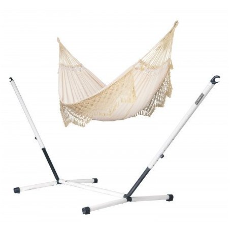 Bossanova Champagne Perheriippumatto ja Nautico Riippumattoteline