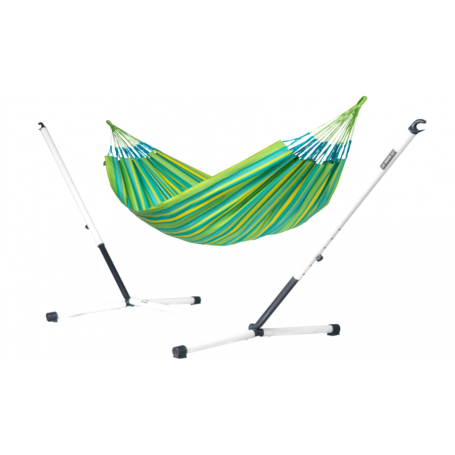 Kahden hengen riippumatto Brisa Lime ja Nautico teline