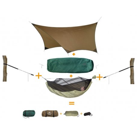 Lämpö riippumattosetti, Amazonas Moskito-Traveller Quilted