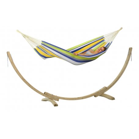 Kolibri tahiti riippumatto ja Puinen Kronos teline, TARJOUSPAKETTI