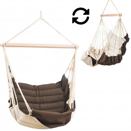 MacaMex riipputuoli SoftChair, ruskea/kerma, helppohoitoinen